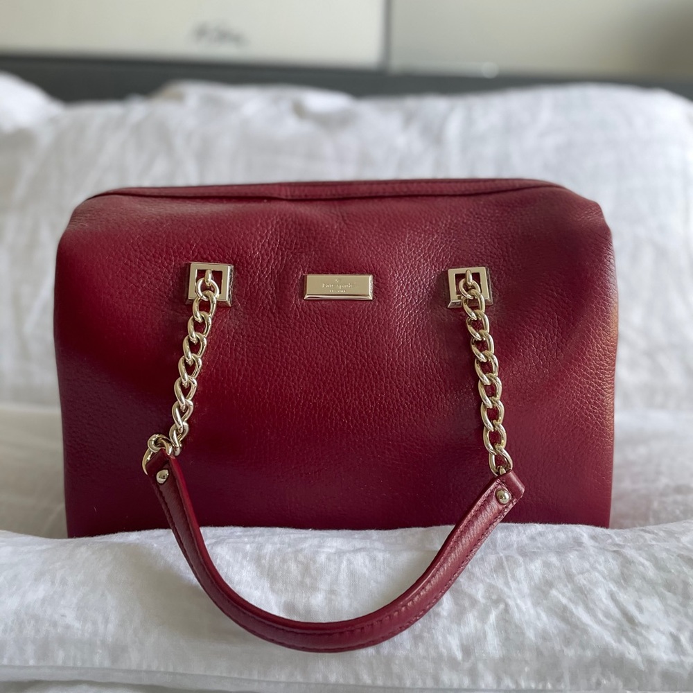 Kate Spade Red Leather “Speedy” Bag